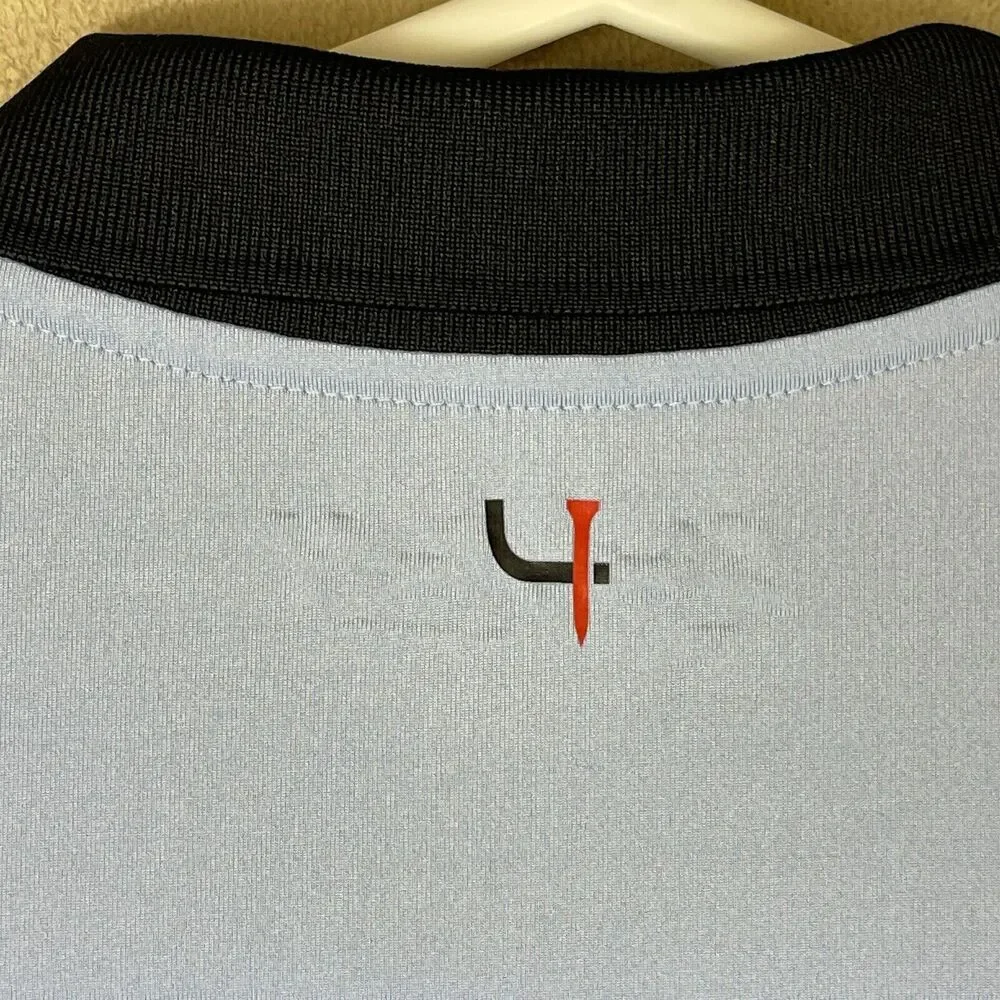Short Par 4 By Greyson Polo Shirt Mens Extra Large Blue Golf Rugby Preppy Adult‎
